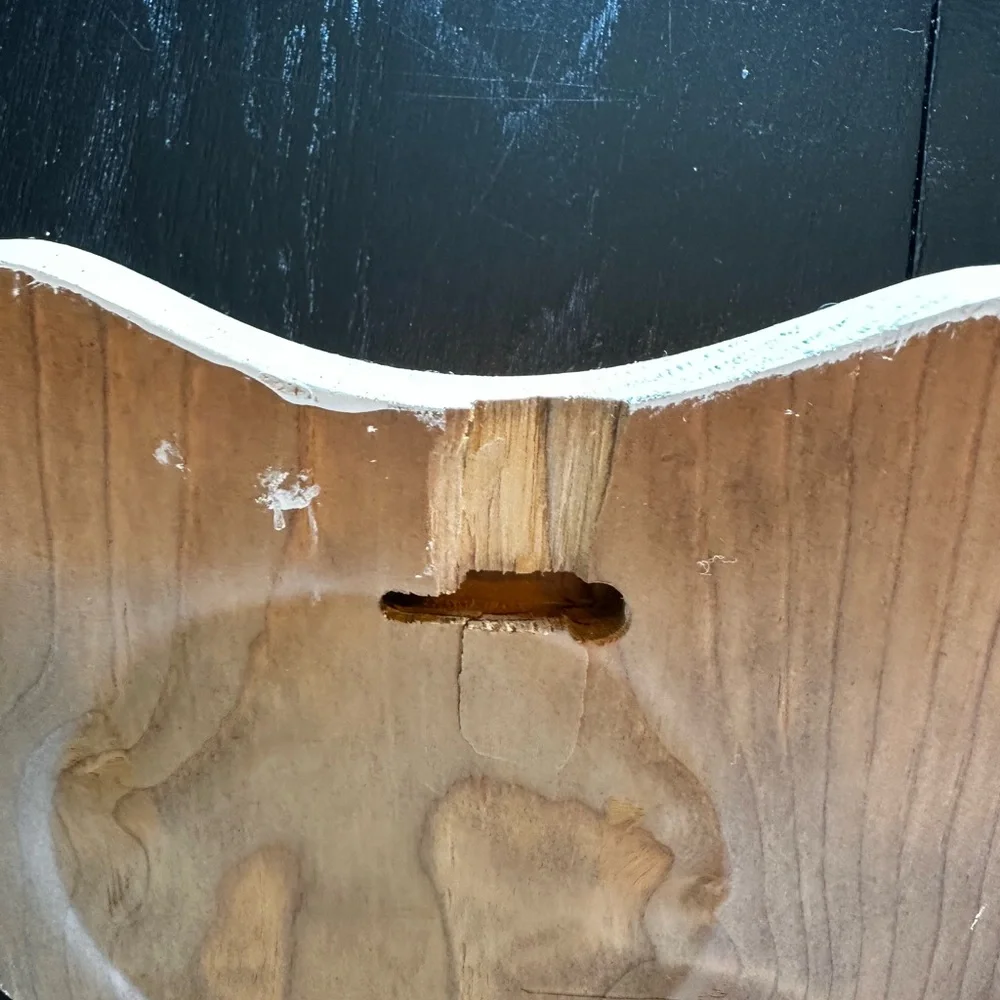 Vintage Coat Rack Heart Shaped Wood